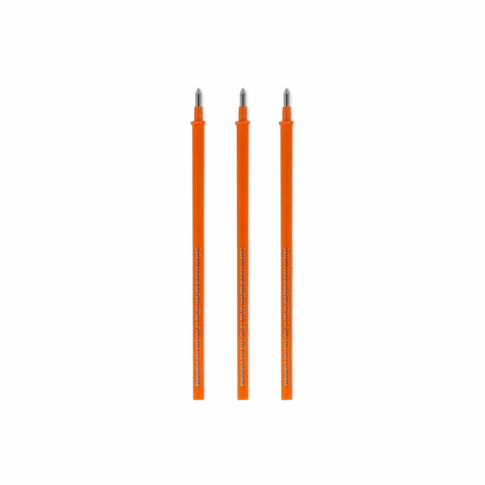 Legami Erasable Pen Refills Orange, 3er Set, Ersatzmine für Gelstift, Nachfüllmine, REFEP0011