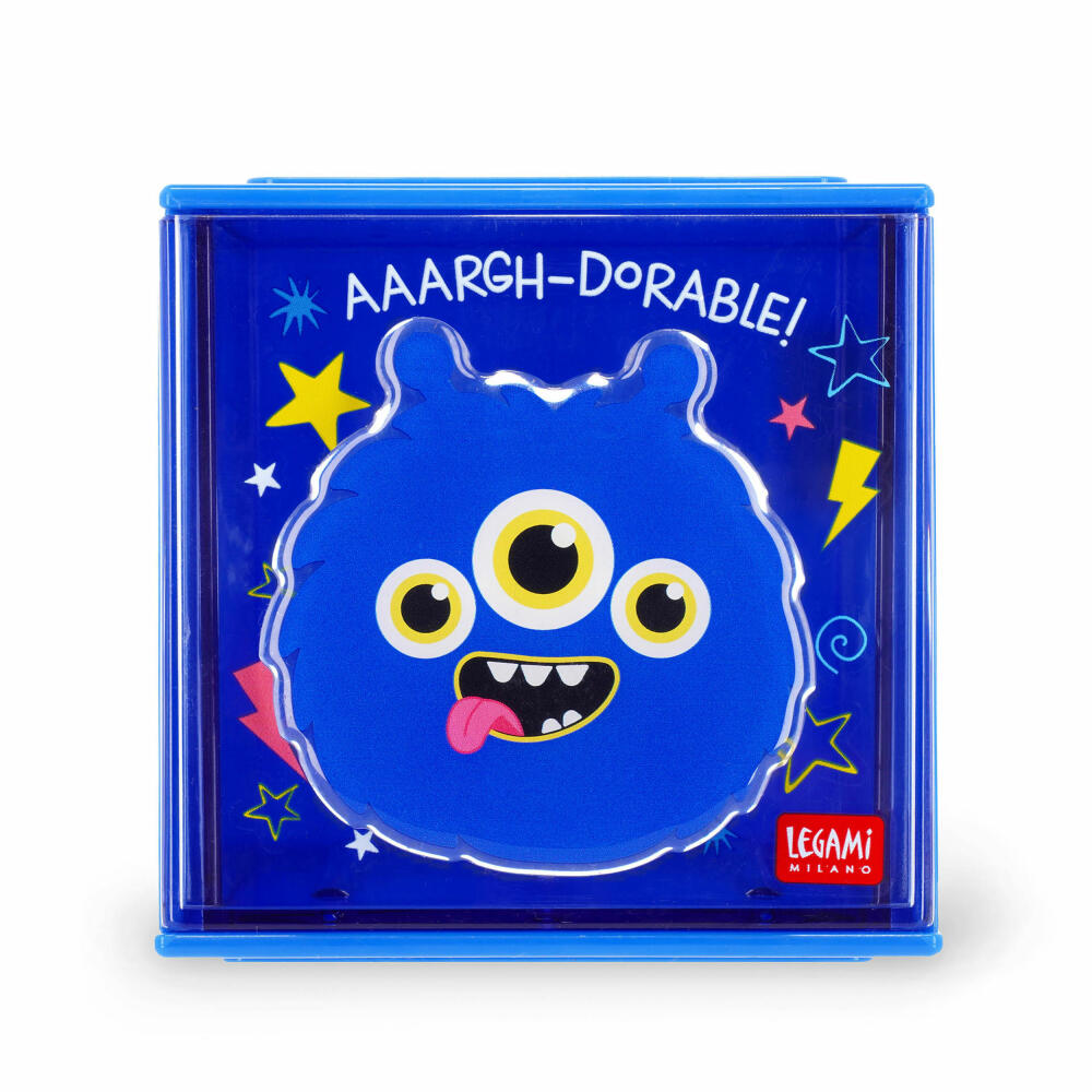 Legami Stackable Desk Storage Box Cutie Cube Monster, Schreibtisch-Organizer, Aufbewahrung, SBX0006