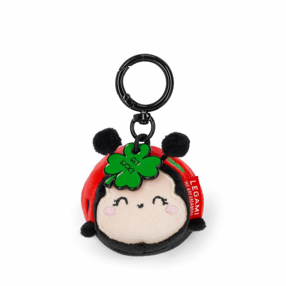 Legami Super Soft! Plush Key Ring Ladybug, Schlüsselanhänger, Glücksbringer, Marienkäfer, SPK0018