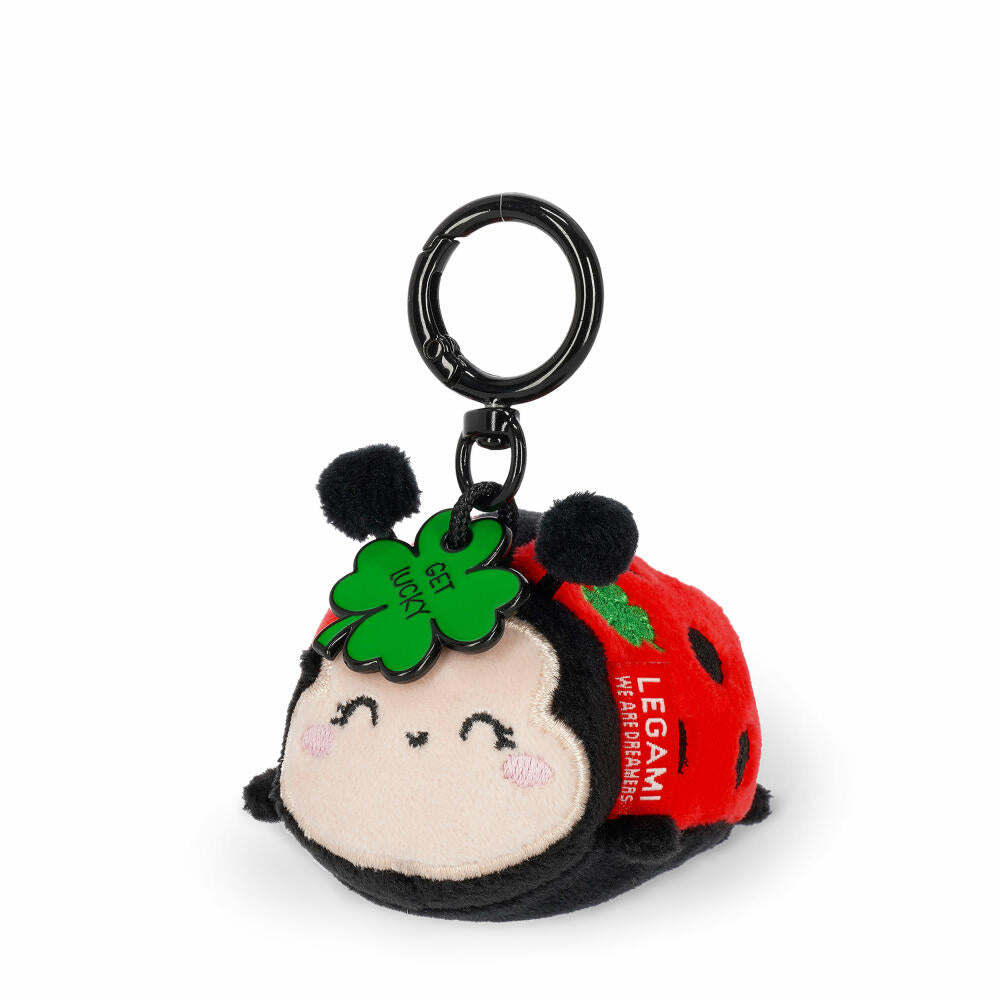 Legami Super Soft! Plush Key Ring Ladybug, Schlüsselanhänger, Glücksbringer, Marienkäfer, SPK0018