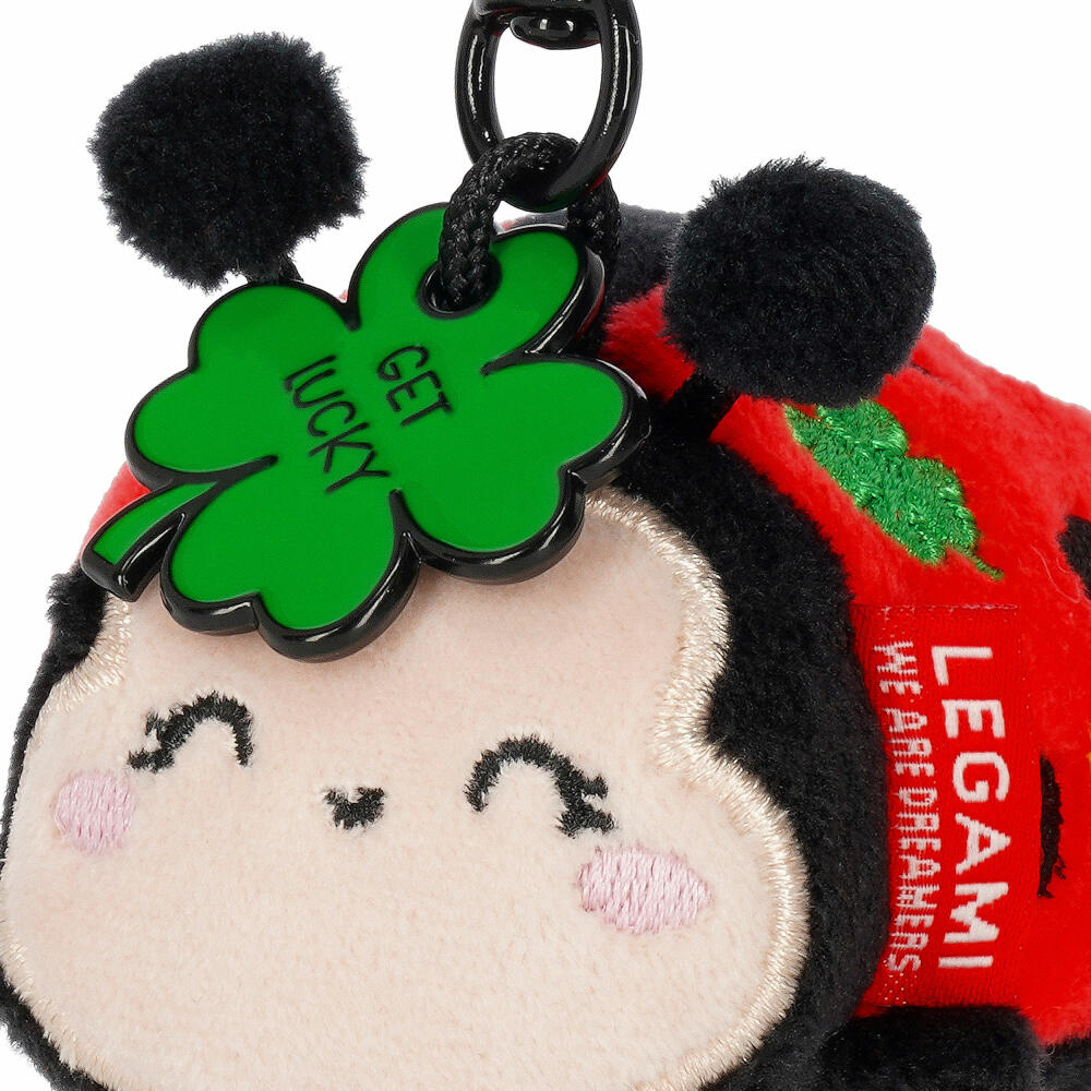 Legami Super Soft! Plush Key Ring Ladybug, Schlüsselanhänger, Glücksbringer, Marienkäfer, SPK0018