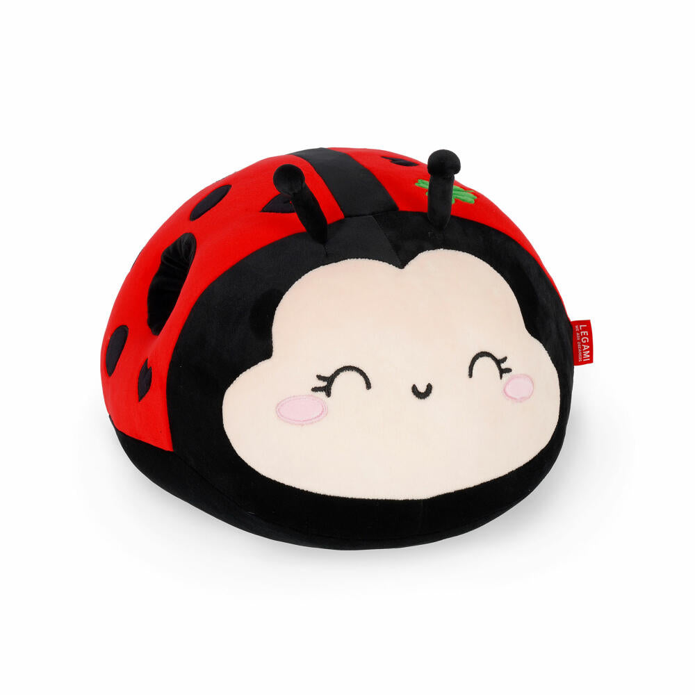 Legami Pillow Super Soft Ladybug, Kissen, Dekokissen, Kuschelkissen, Marienkäfer, SUS0018