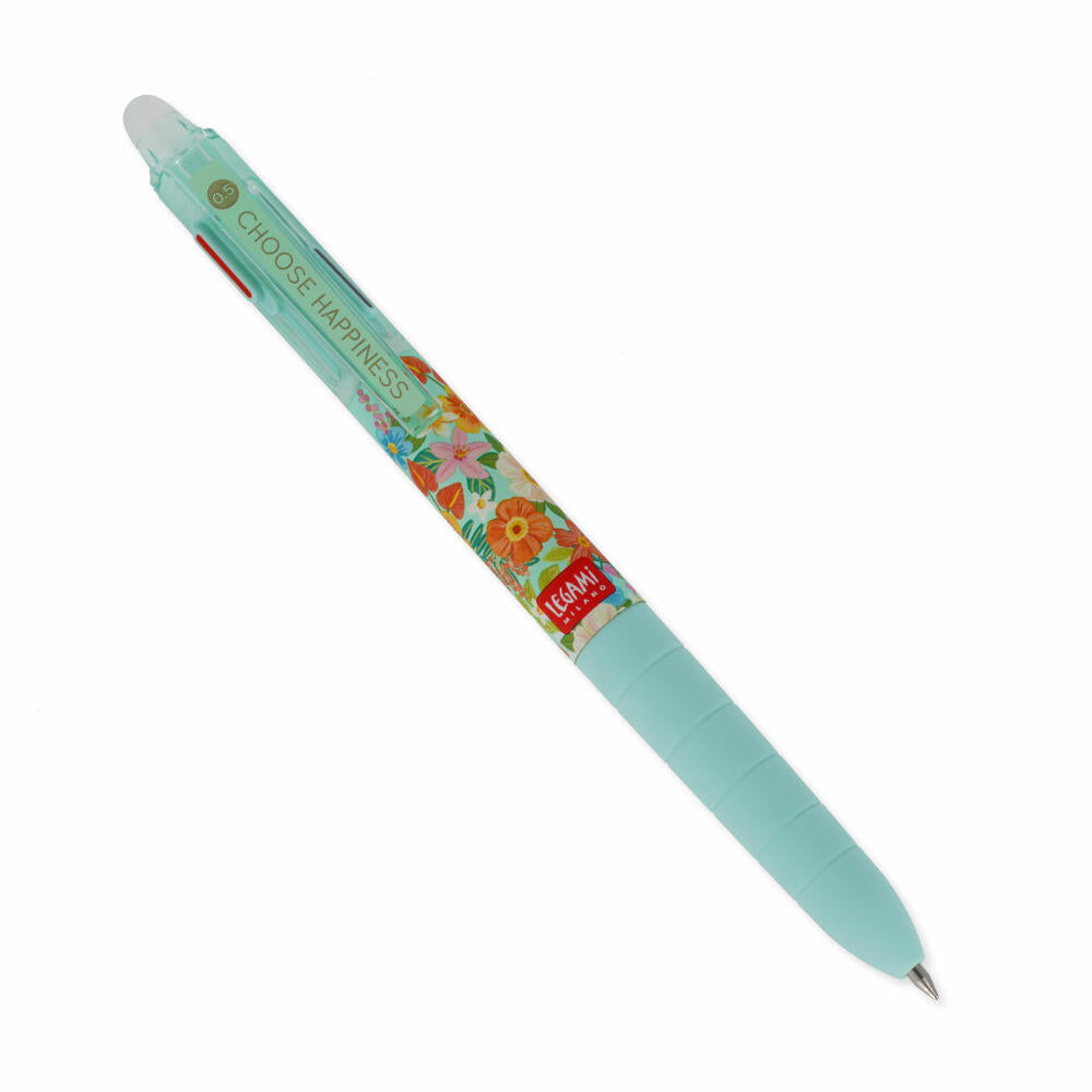 Legami 3-Colour Erasable Gel Pen Make Mistakes Flowers, Löschbarer Gelstift, Stift, TEP0002
