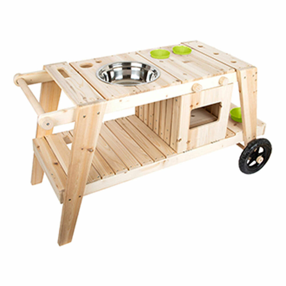 Legler Small Foot Matschküche, Outdoorspielzeug, Holzspielzeug, ab 3 Jahre, Holz, 11665