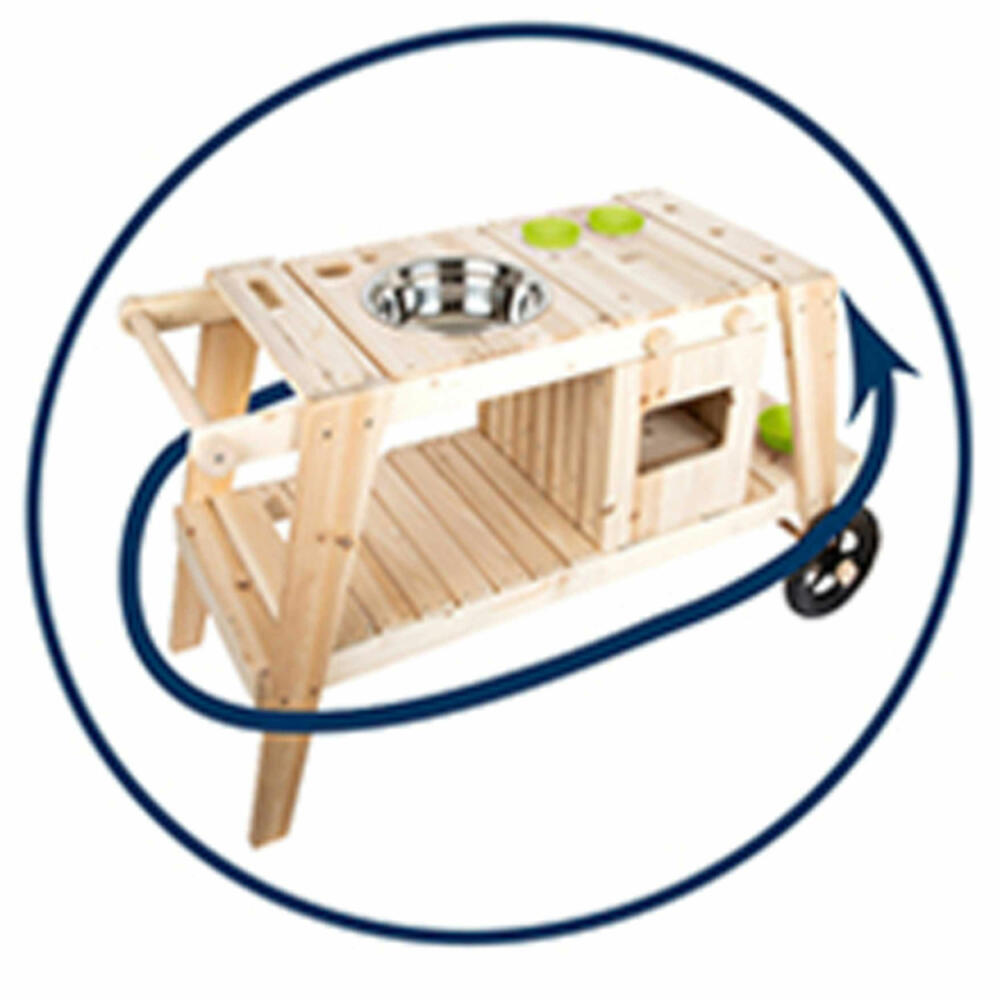 Legler Small Foot Matschküche, Outdoorspielzeug, Holzspielzeug, ab 3 Jahre, Holz, 11665