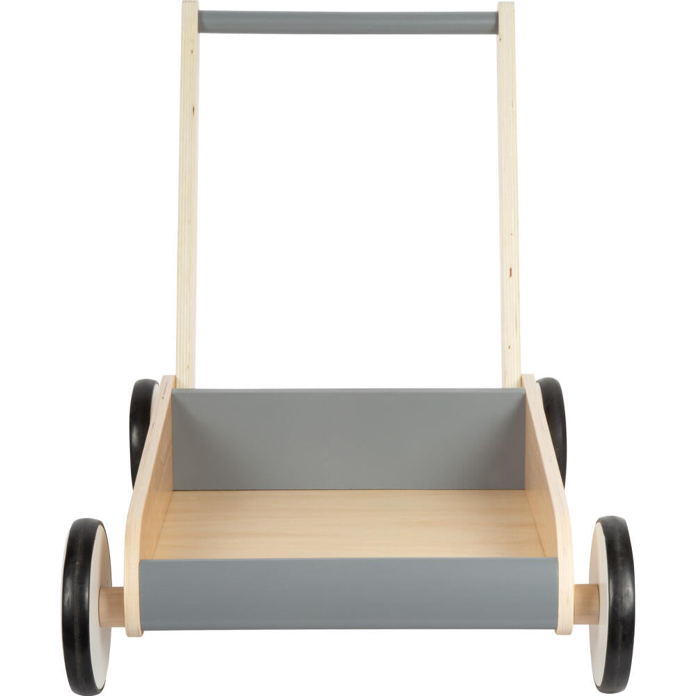 Legler Small Foot Lauflernwagen Schiefergrau, Laufrad, ab 12 Monate, Holz, Grau, 12550
