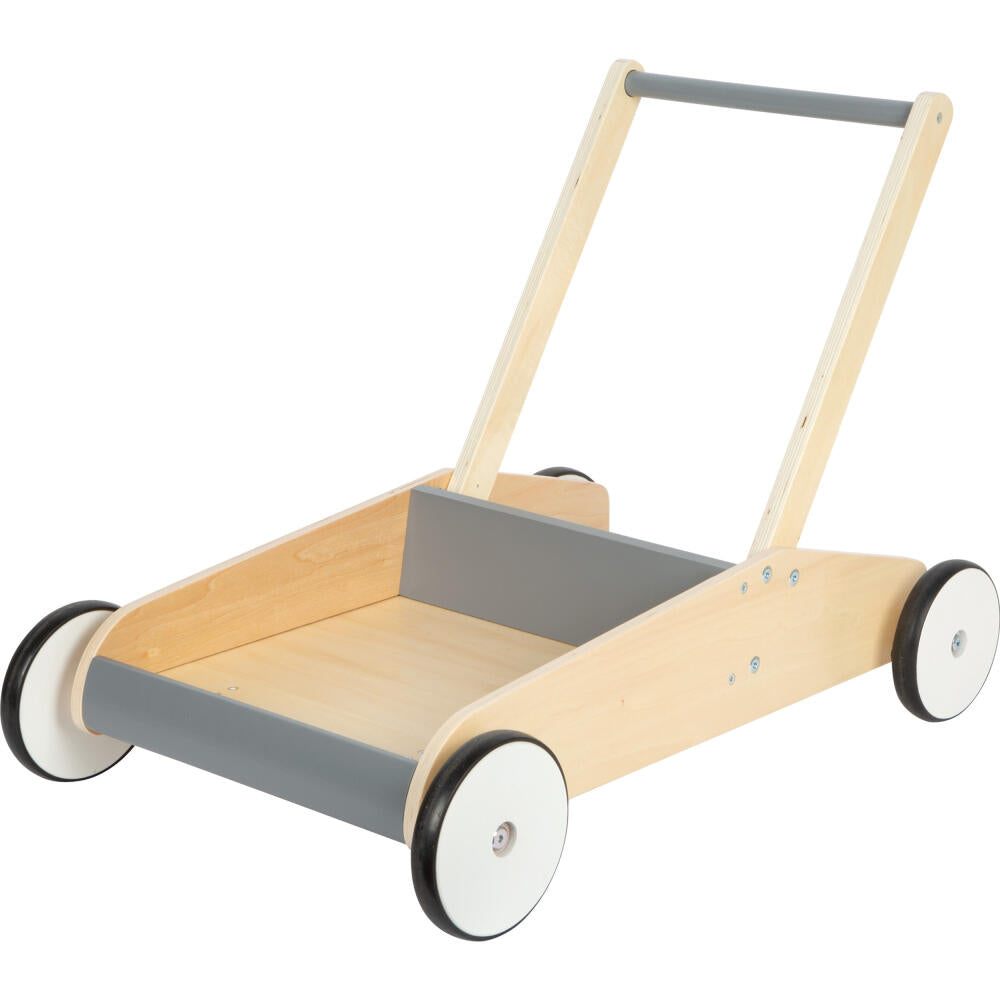 Legler Small Foot Lauflernwagen Schiefergrau, Laufrad, ab 12 Monate, Holz, Grau, 12550
