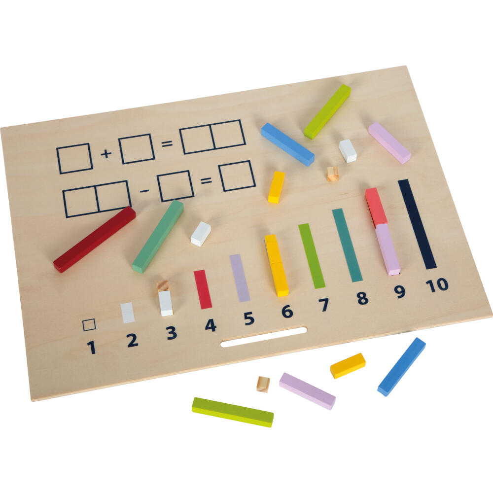 Legler Small Foot Lernbox Rechenstäbchen mit Zahlen Educate, Lernspielzeug, ab 6 Jahre, Holz, 12559