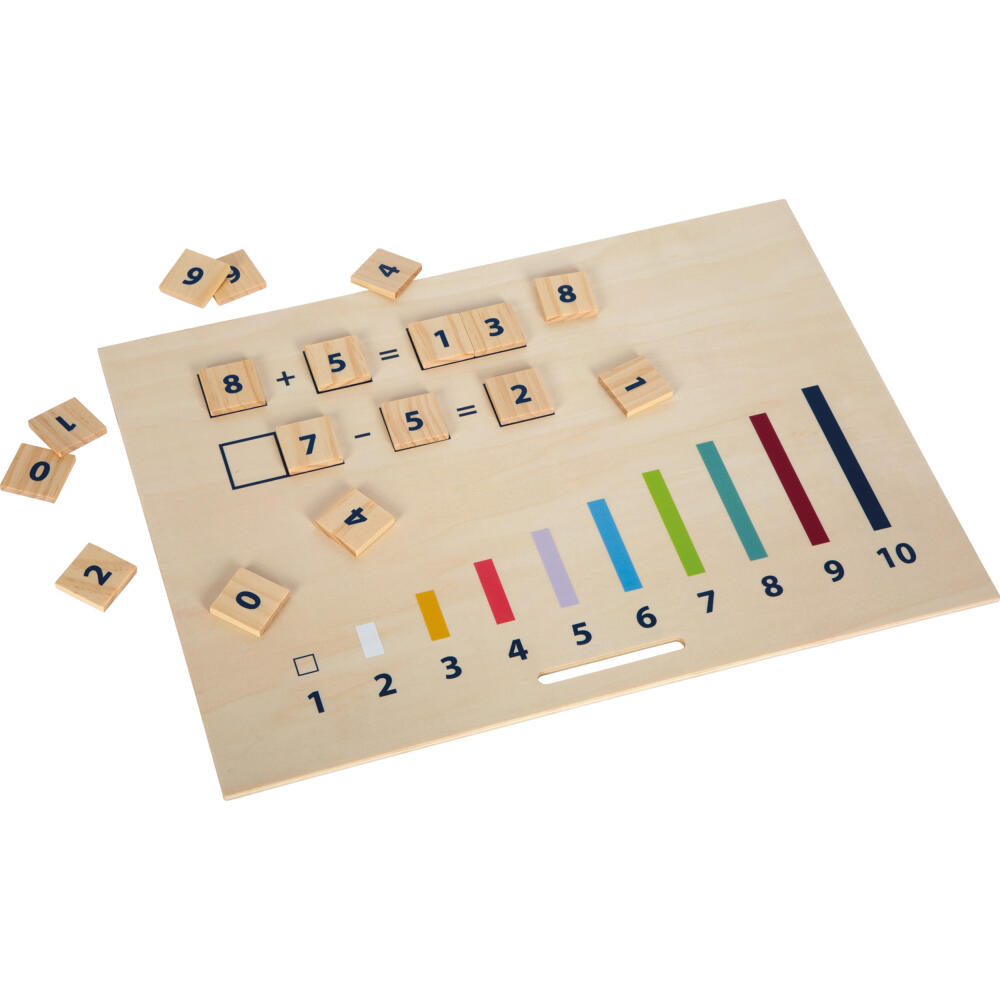 Legler Small Foot Lernbox Rechenstäbchen mit Zahlen Educate, Lernspielzeug, ab 6 Jahre, Holz, 12559
