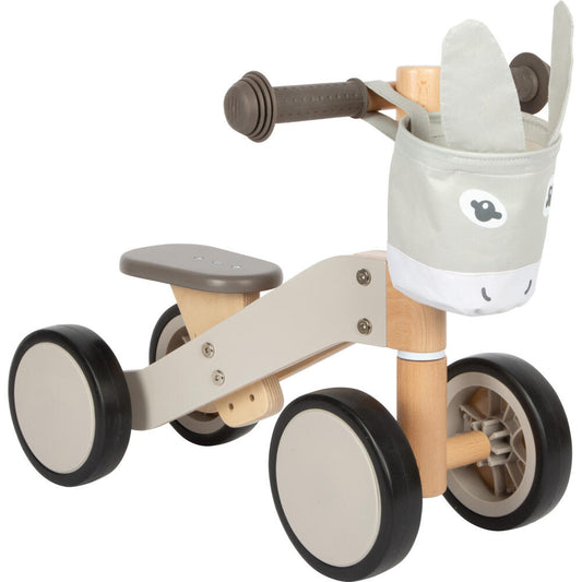 Legler Small Foot Rutscher Esel, Dreirad, Holzspielzeug, ab 12 Monate, Holz, Grau, 12599