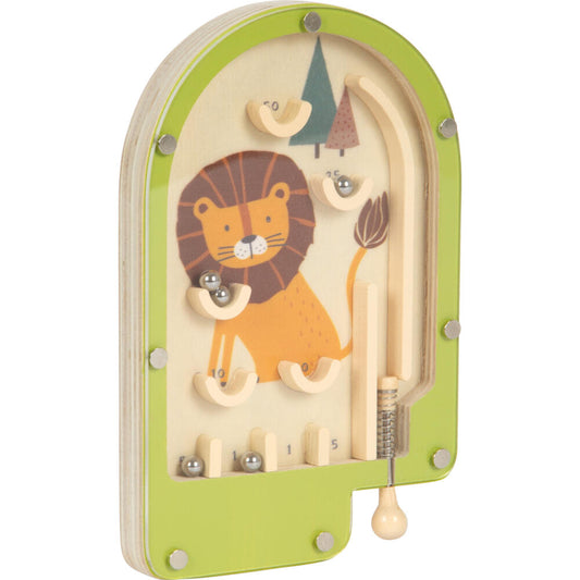 Legler Small Foot Mini Flipper Spiel Löwe, Geschicklichskeitsspiel, ab 3 Jahre, Holz, Bunt, 12607