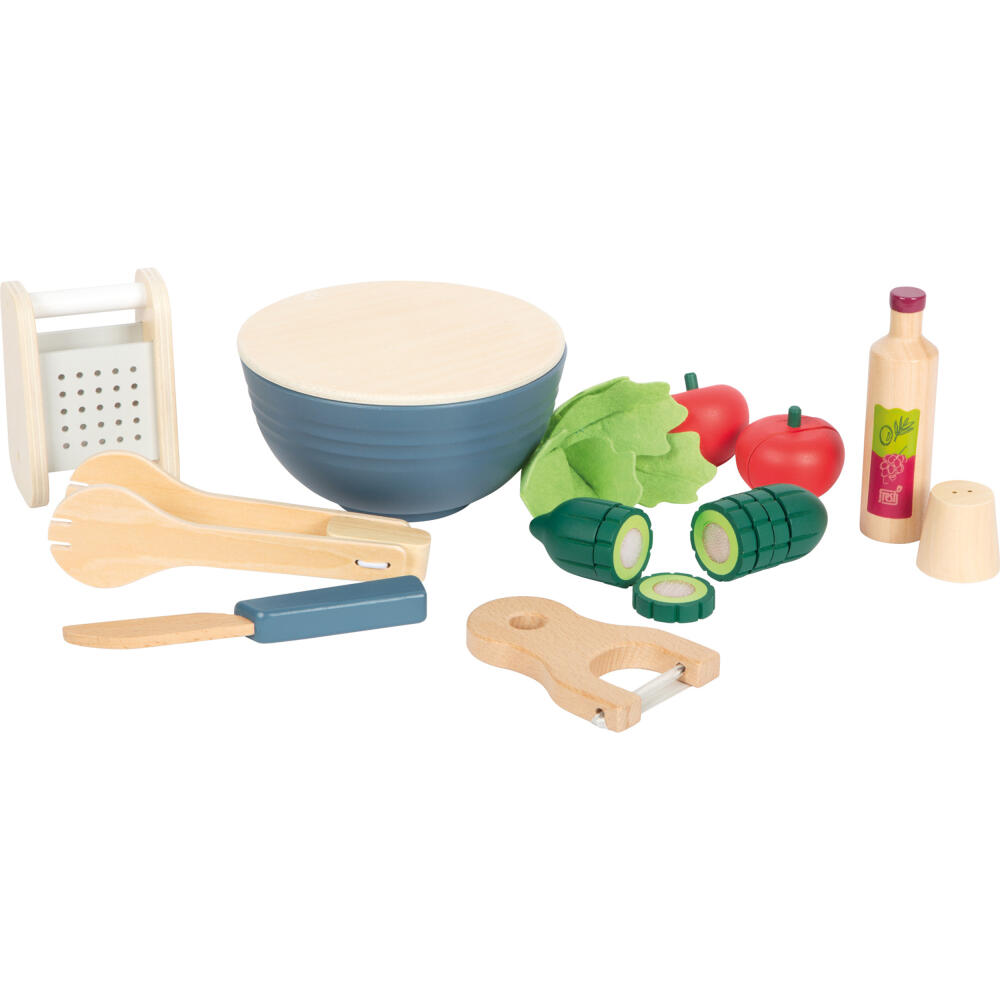 Legler Small Foot Schneide-Set Salat fresh, Rollenspielzeug, ab 24 Monate, Holz, Bunt, 12612