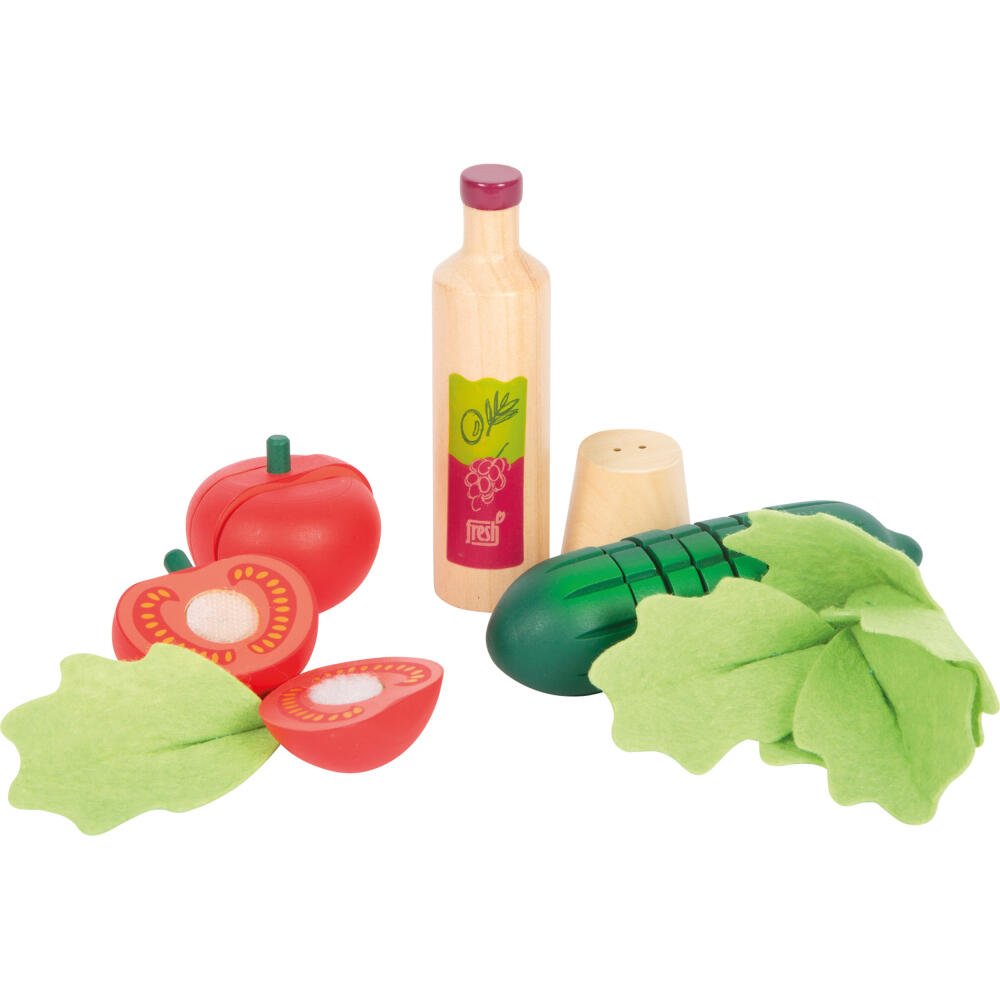Legler Small Foot Schneide-Set Salat fresh, Rollenspielzeug, ab 24 Monate, Holz, Bunt, 12612