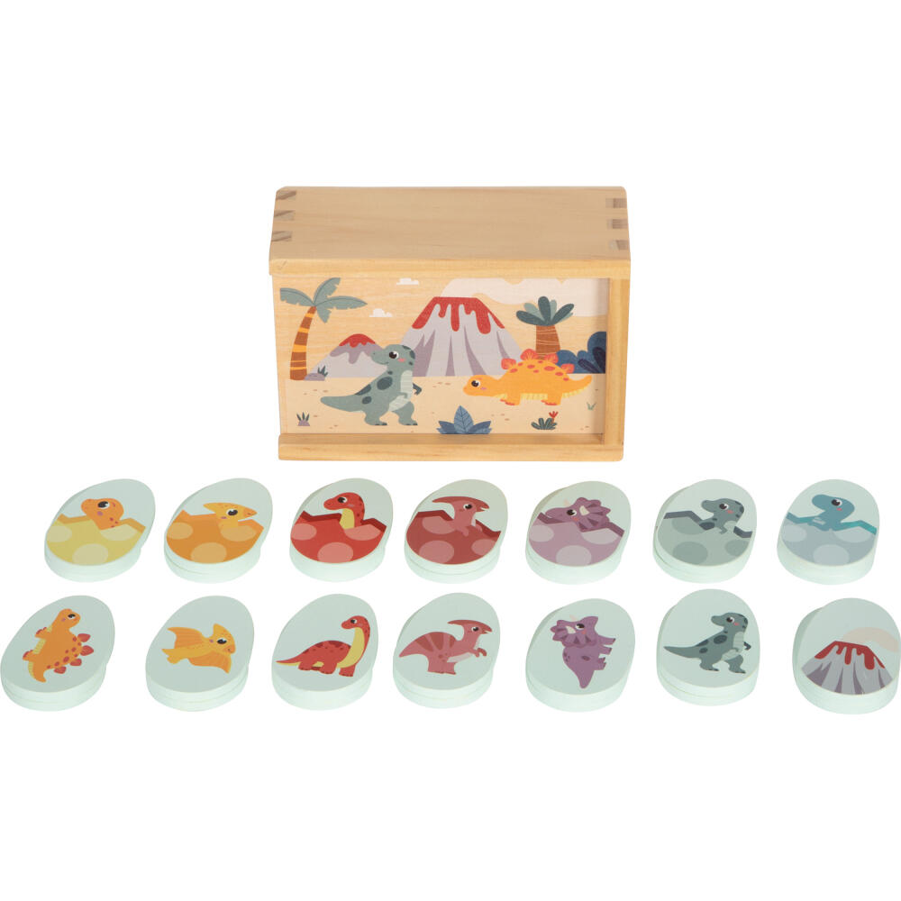 Legler Small Foot Memo Dino, Gesellschaftsspiel, ab 24 Monate, Holz, Bunt, 12616
