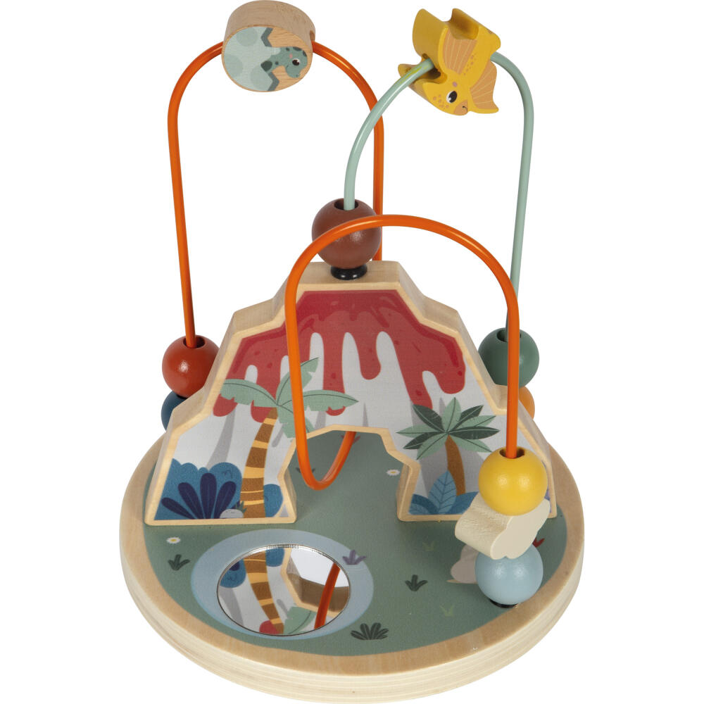 Legler Small Foot Motorikschleife Dino, Lernspielzeug, ab 12 Monate, Holz, Bunt, 12617