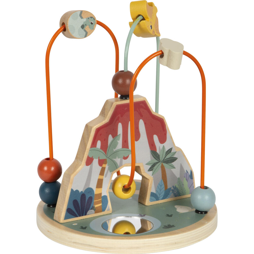 Legler Small Foot Motorikschleife Dino, Lernspielzeug, ab 12 Monate, Holz, Bunt, 12617