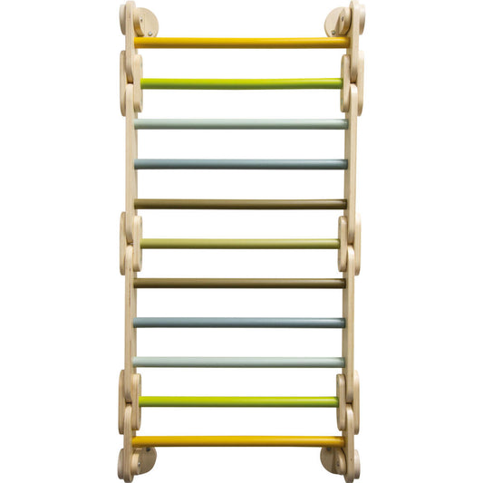 Legler Small Foot Kletterdreieck-Sprossenwand 2in1 Adventure, Motorikspielzeug, ab 24 Monate, Holz, Bunt, 12625