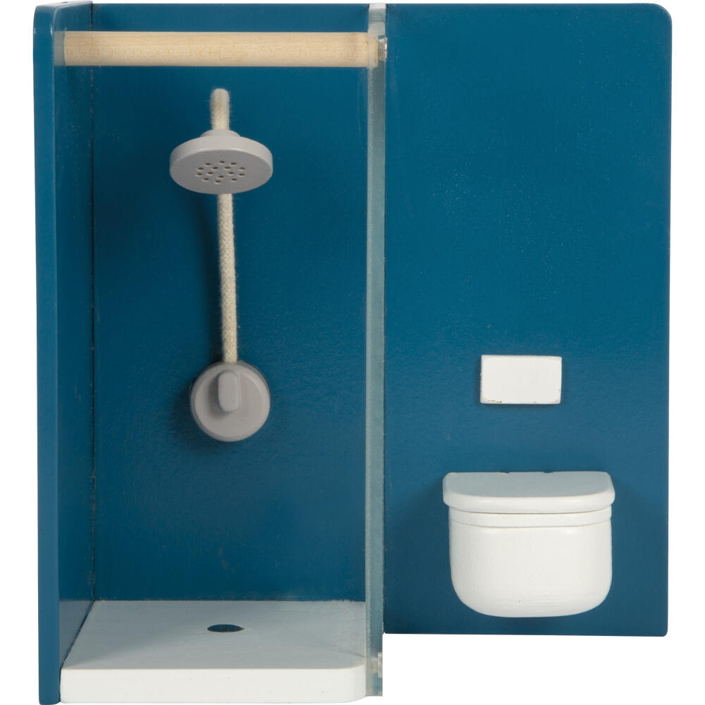 Legler Small Foot Puppenhausmöbel Badezimmer, Puppenhaus, Spielhaus, ab 3 Jahre, Holz, Bunt, 12630