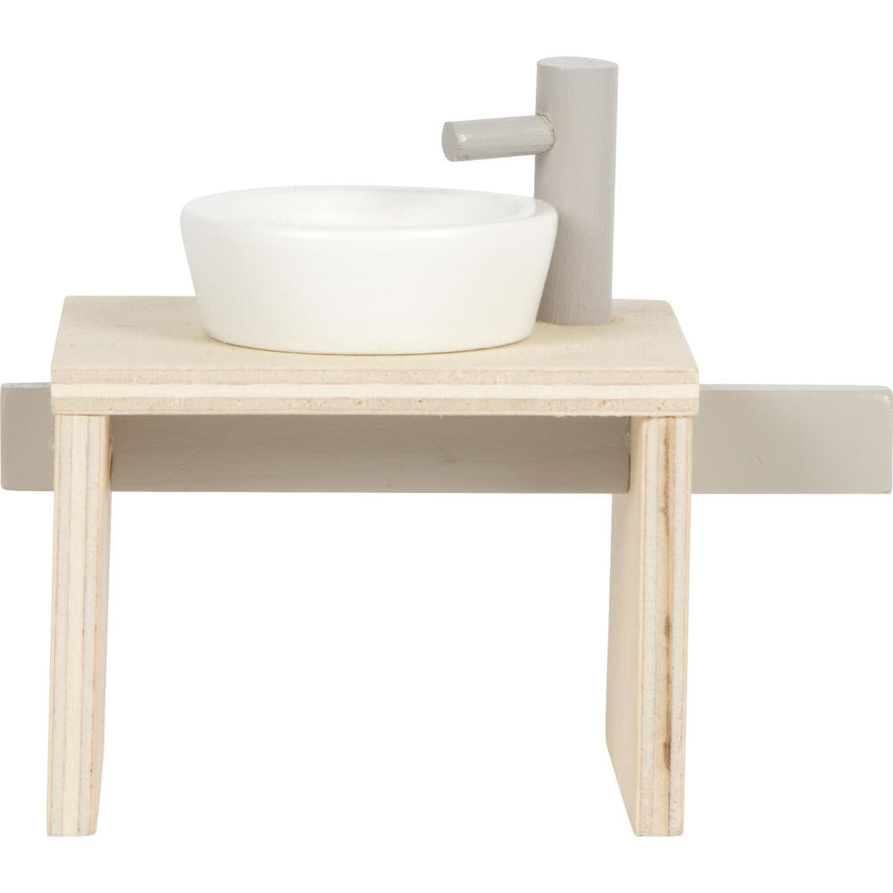 Legler Small Foot Puppenhausmöbel Badezimmer, Puppenhaus, Spielhaus, ab 3 Jahre, Holz, Bunt, 12630