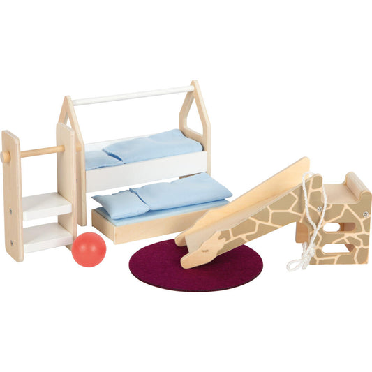 Legler Small Foot Puppenhausmöbel Kinderzimmer, Puppenhaus, Spielhaus, ab 3 Jahre, Holz / Stoff, Bunt, 12632
