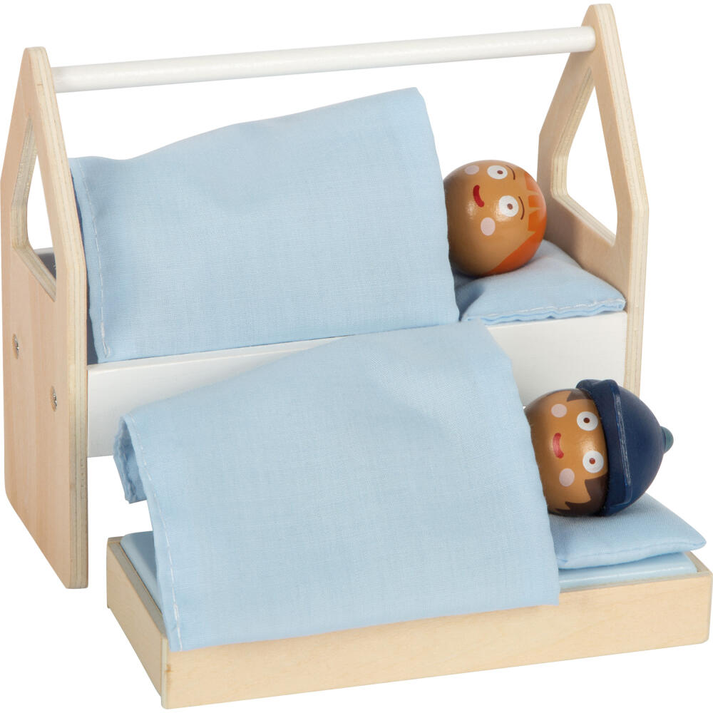 Legler Small Foot Puppenhausmöbel Kinderzimmer, Puppenhaus, Spielhaus, ab 3 Jahre, Holz / Stoff, Bunt, 12632