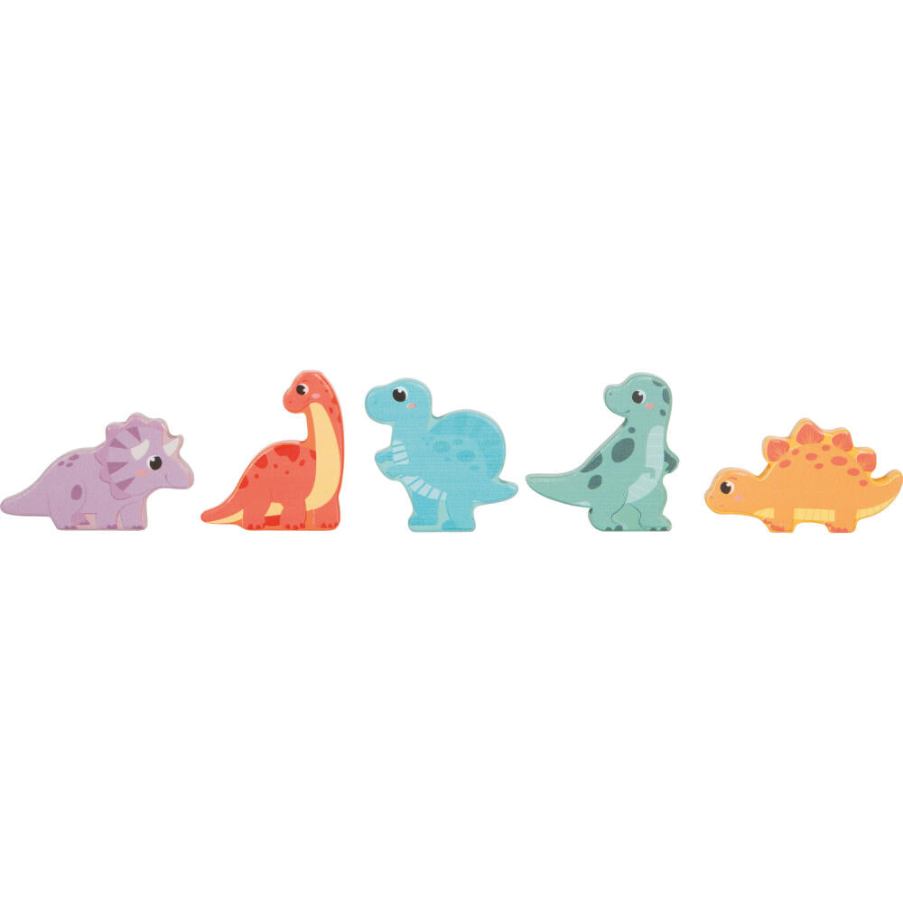 Legler Small Foot Setzpuzzle und Memo Dino, Puzzle, ab 12 Monate, Holz, Bunt, 12649