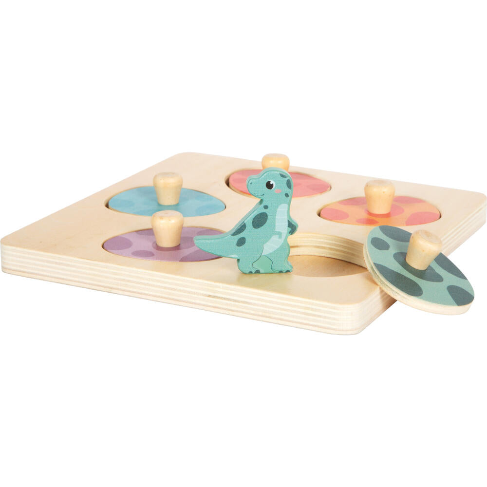 Legler Small Foot Setzpuzzle und Memo Dino, Puzzle, ab 12 Monate, Holz, Bunt, 12649