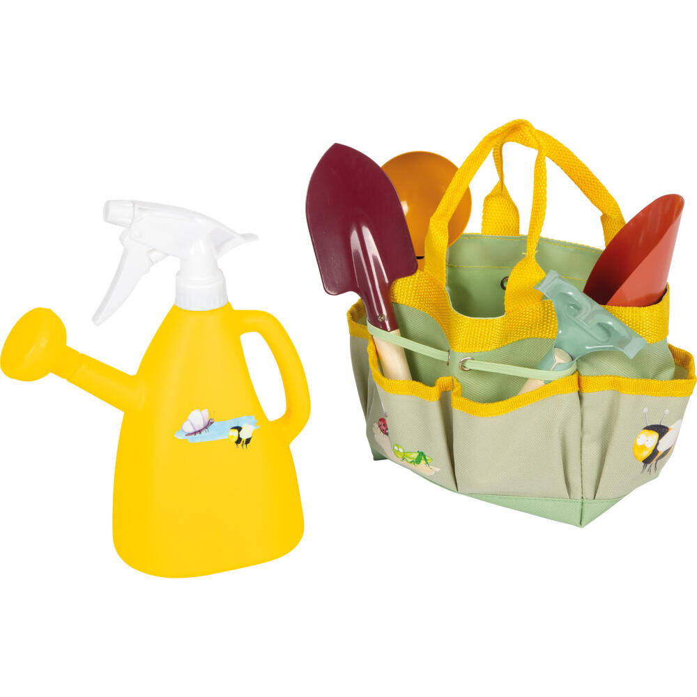 Legler Small Foot Gartentasche mit Gartenwerkzeug Tiny Garden, Sandkasten, Outdoorspielzeug, ab 3 Jahre, Stoff / Metall, Bunt, 12664