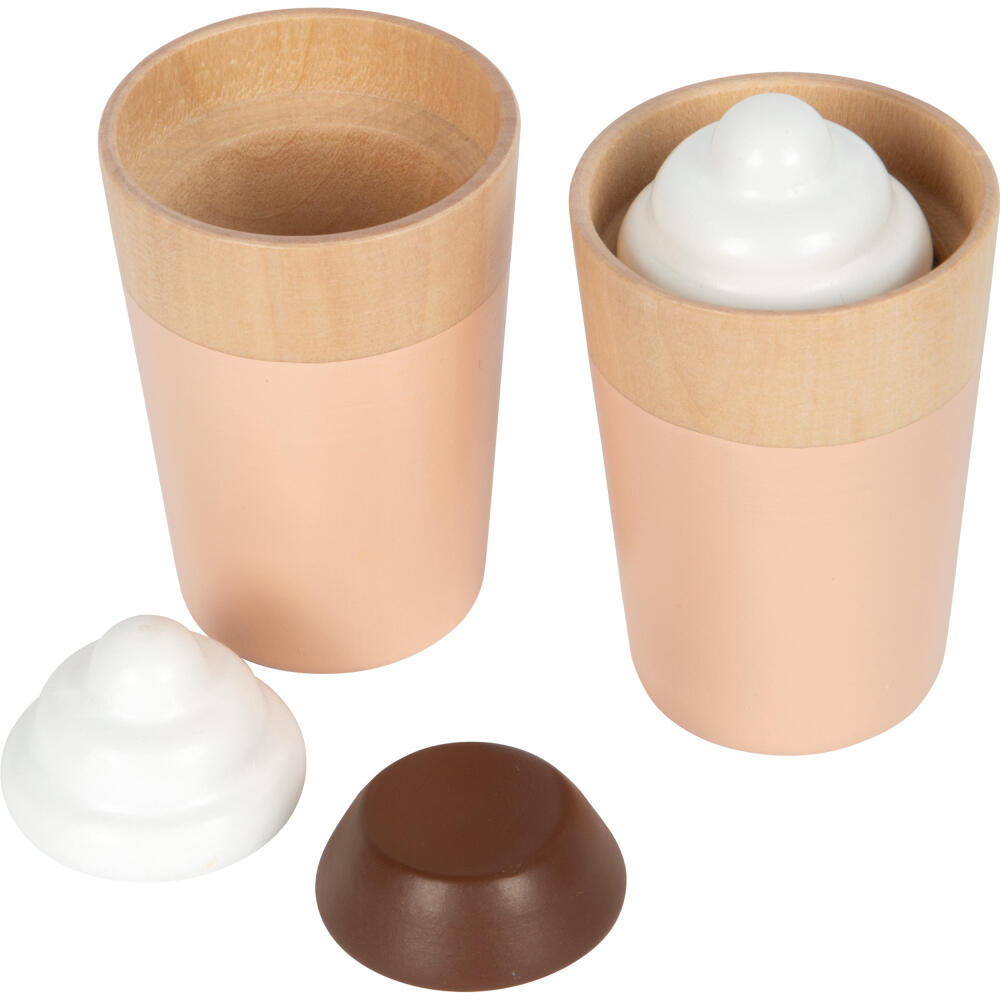Legler Small Foot Kaffeemaschinen-Set Tasty, Rollenspielzeug, ab 3 Jahre, Holz, Grau, 12680