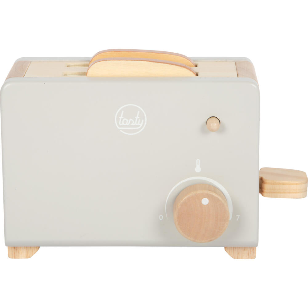 Legler Small Foot Toaster-Set Tasty, Rollenspielzeug, ab 3 Jahre, Holz, Grau, 12681