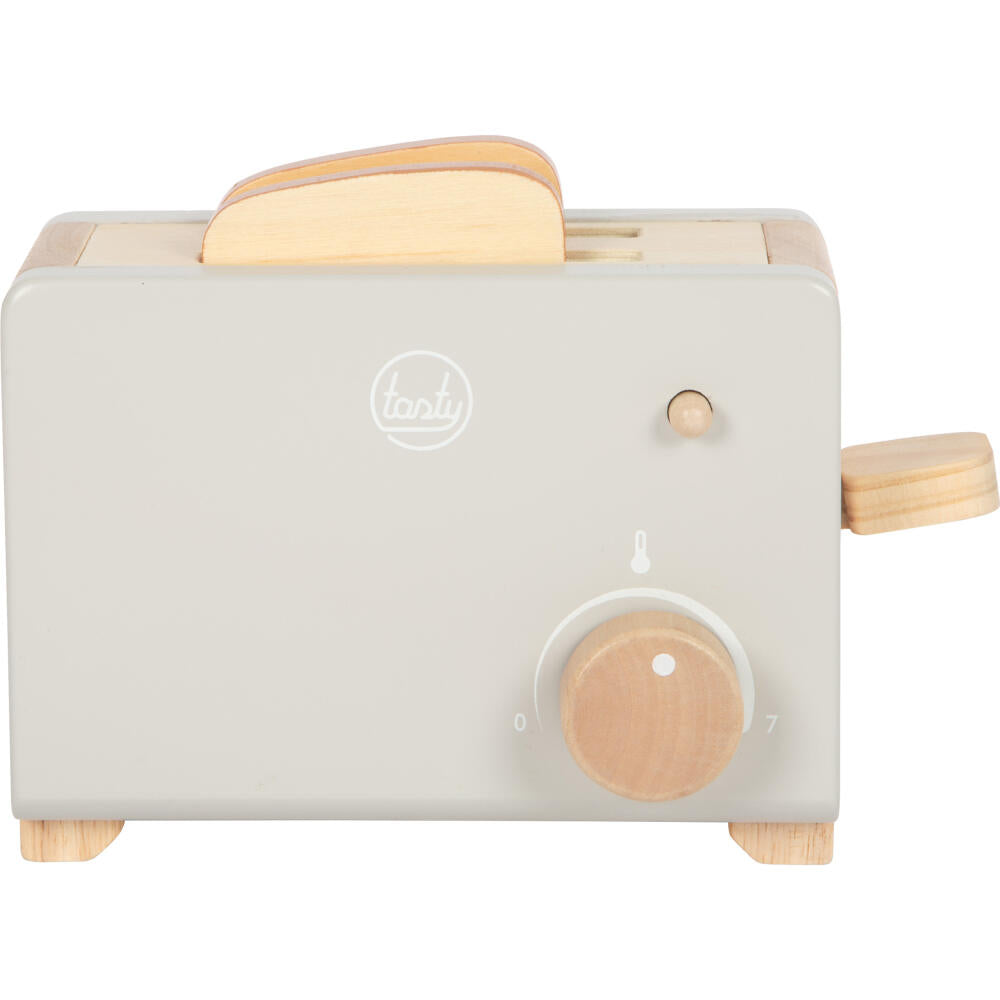 Legler Small Foot Toaster-Set Tasty, Rollenspielzeug, ab 3 Jahre, Holz, Grau, 12681