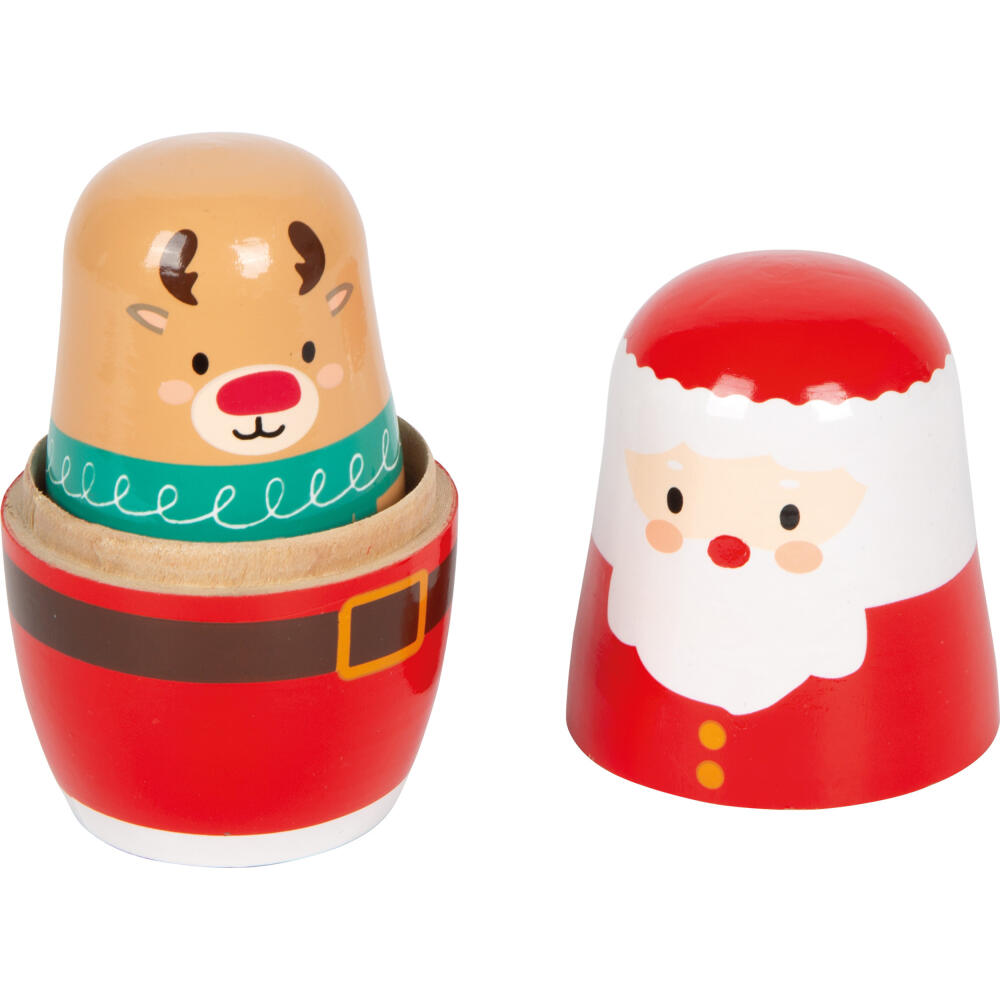 Legler Small Foot Matrjoschka Weihnachten, Puppe, Dekoration, ab 24 Monate, Holz, Bunt, 12682