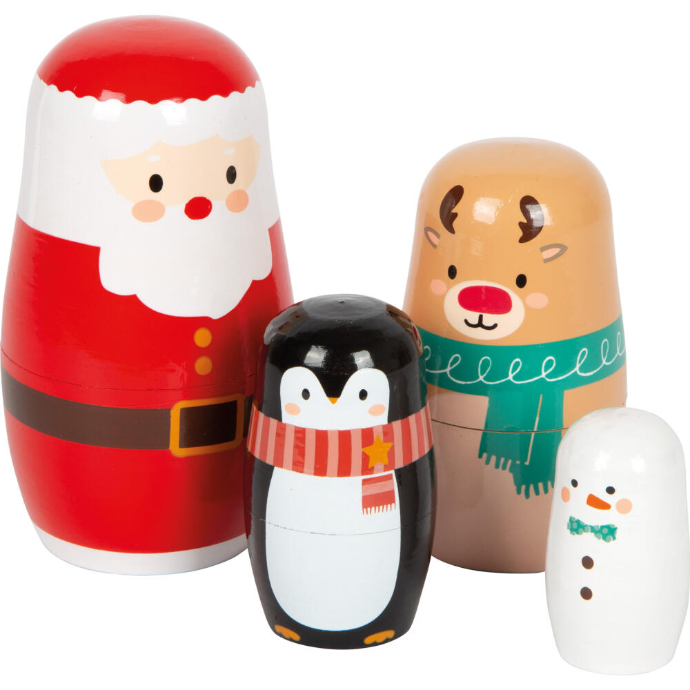Legler Small Foot Matrjoschka Weihnachten, Puppe, Dekoration, ab 24 Monate, Holz, Bunt, 12682