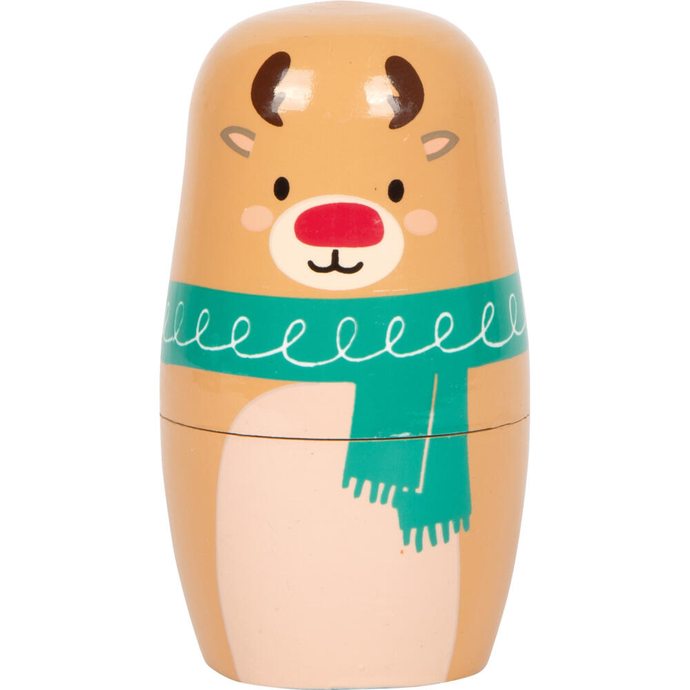Legler Small Foot Matrjoschka Weihnachten, Puppe, Dekoration, ab 24 Monate, Holz, Bunt, 12682