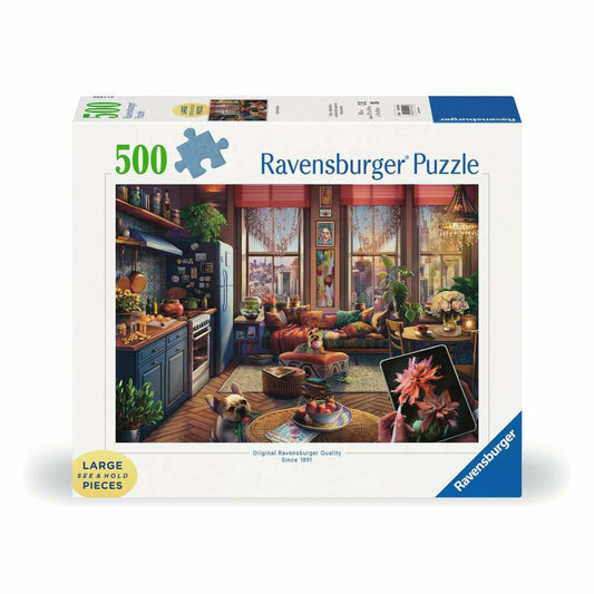 Ravensburger Gemütliches Boho-Studio, Puzzle, Erwachsenenpuzzle, 500 Teile, 12001025