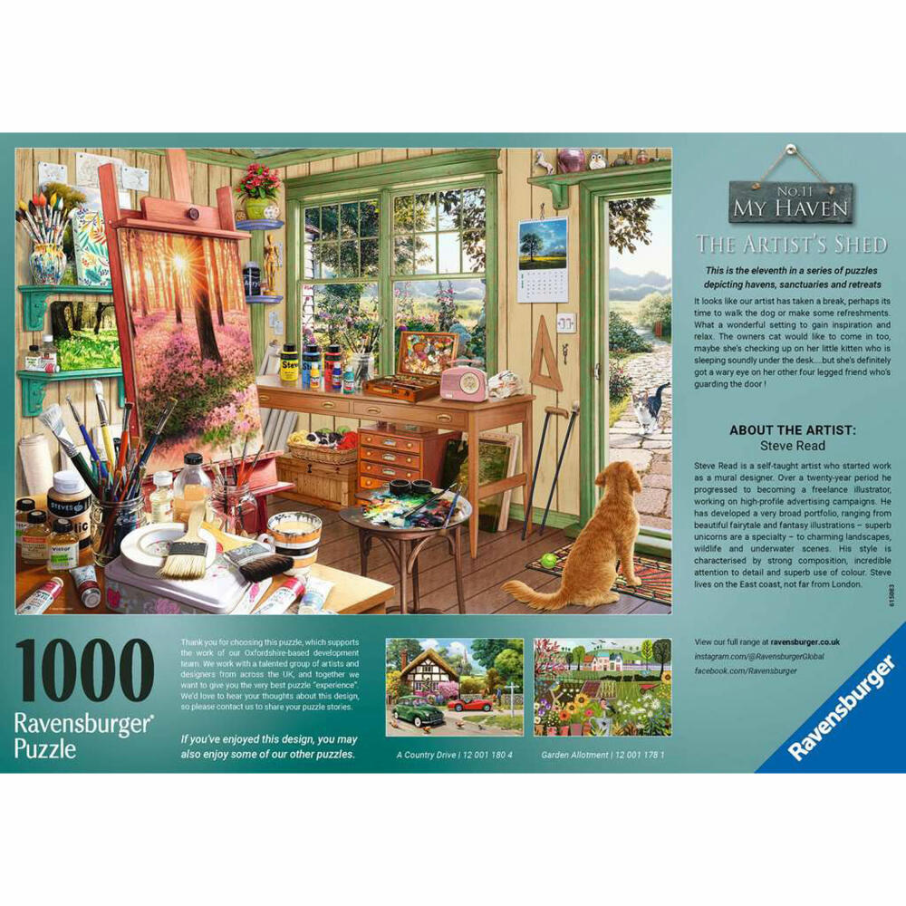 Ravensburger Künstlerwerkstatt, Puzzle, Erwachsenenpuzzle, 1000 Teile, 12001100