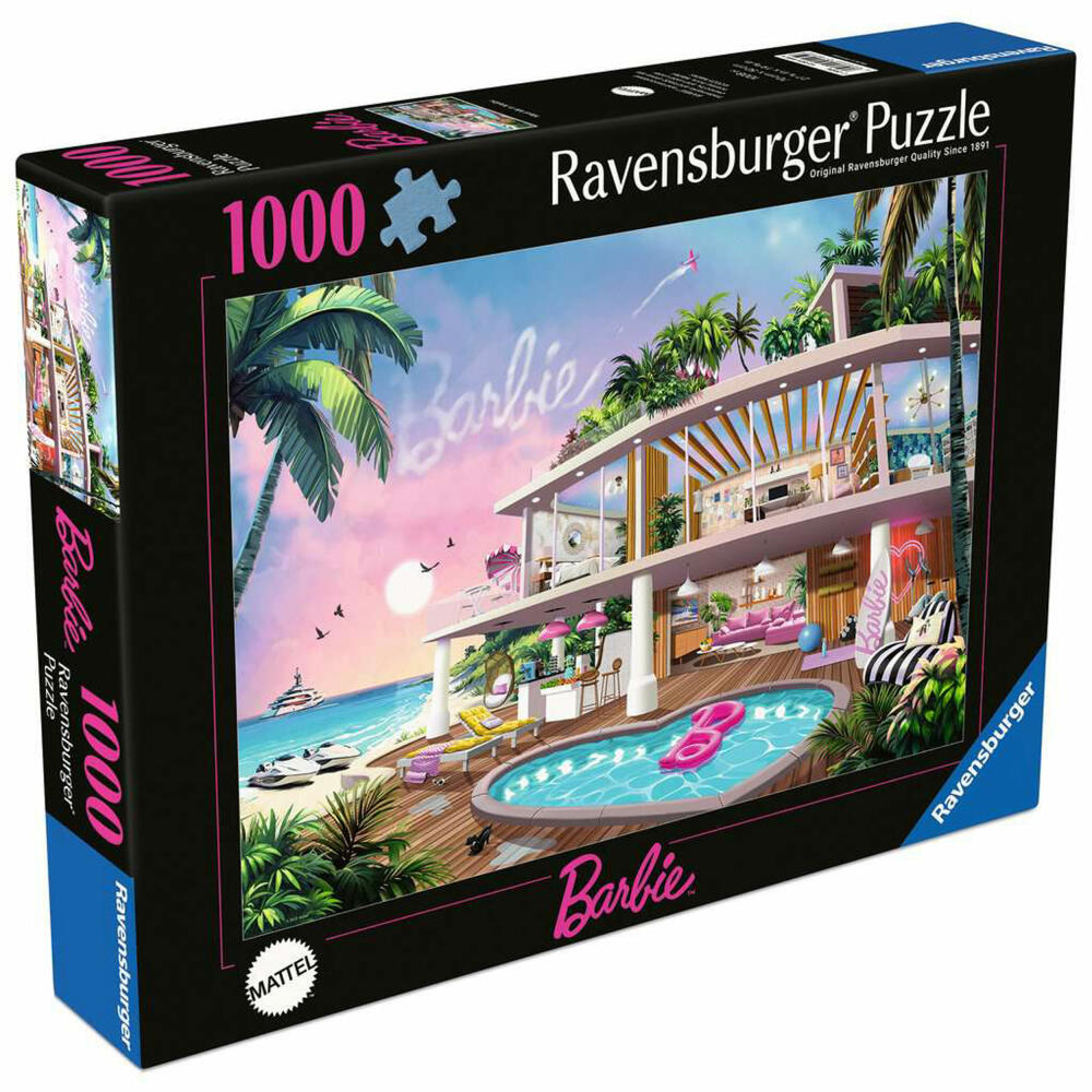 Ravensburger Barbie Triff mich in Malibu, Puzzle, Erwachsenenpuzzle, 1000 Teile, 12001495