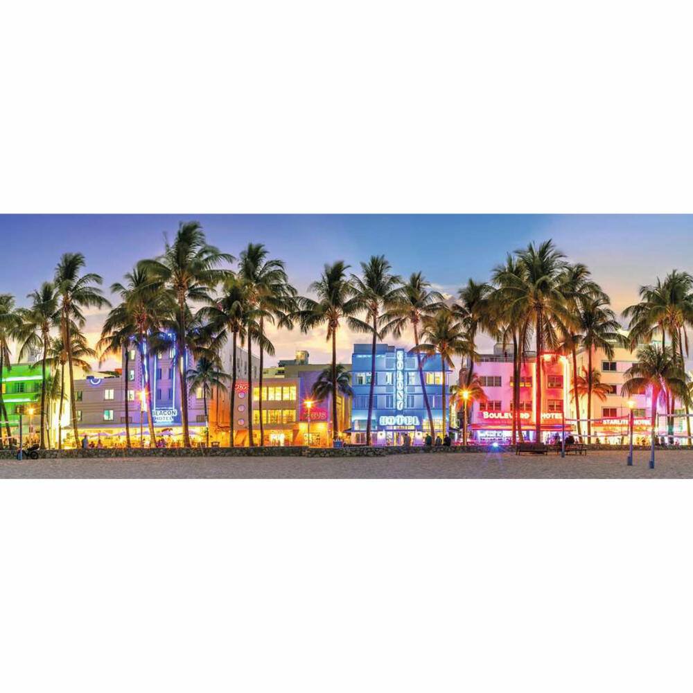 Ravensburger Nachtlichter am Ocean Drive, Puzzle, Panorama-Puzzle, Erwachsenenpuzzle, 1000 Teile, 12001710
