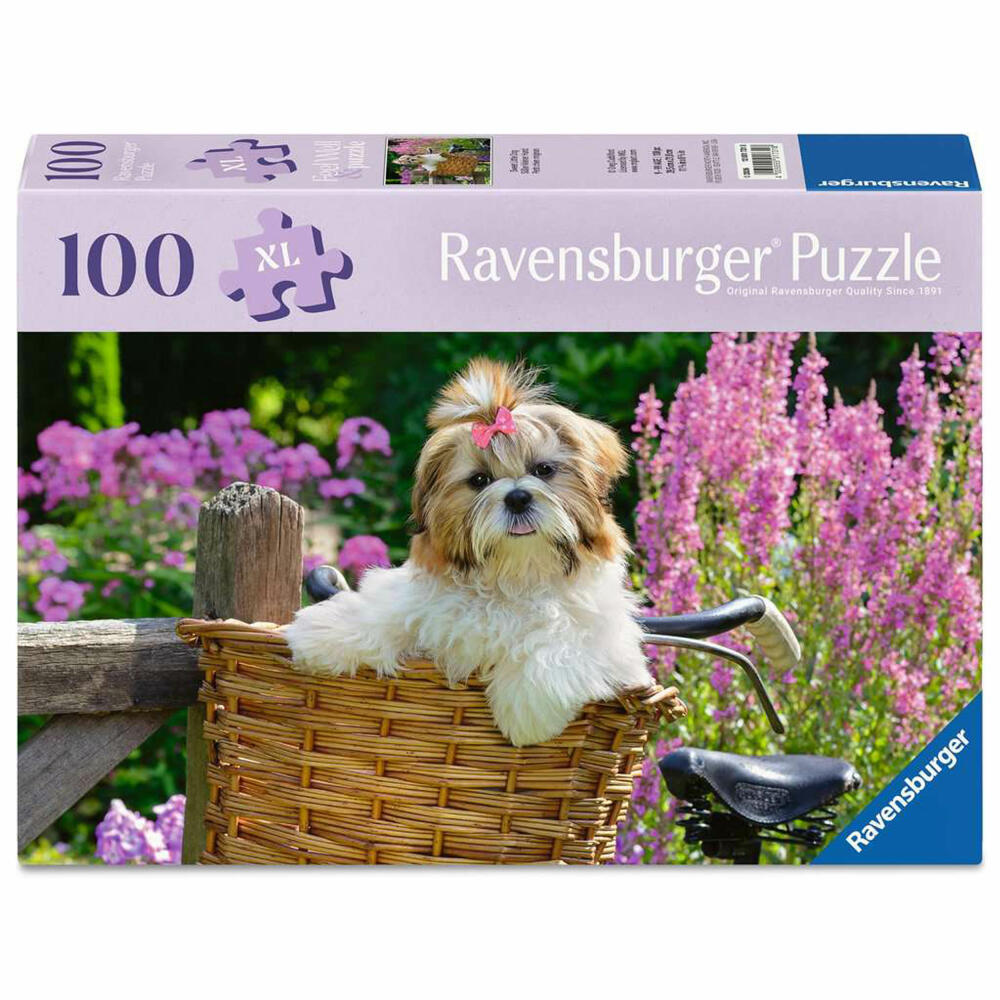 Ravensburger Süßer kleiner Hund, Feel Well & Puzzle, Erwachsenenpuzzle, 100 Teile XL, 12001731