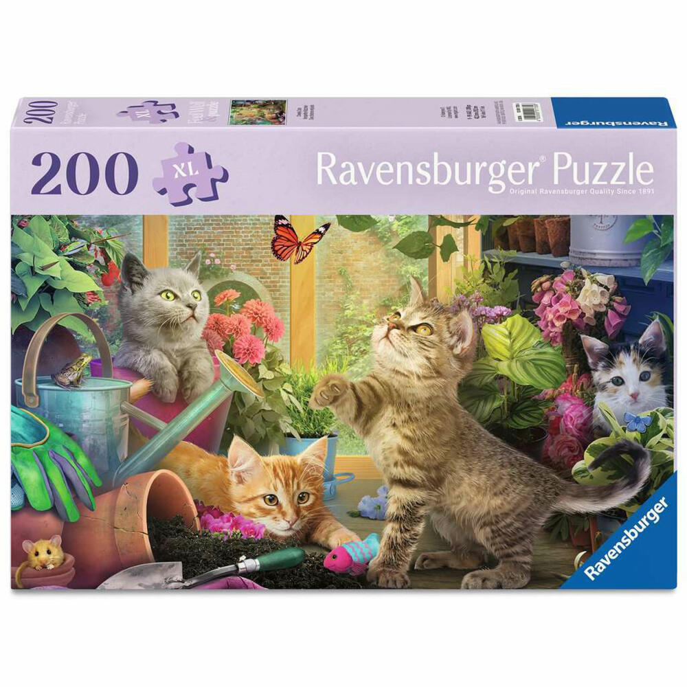 Ravensburger Verspielte Kätzchen, Feel Well & Puzzle, Erwachsenenpuzzle, 200 Teile XL, 12001735