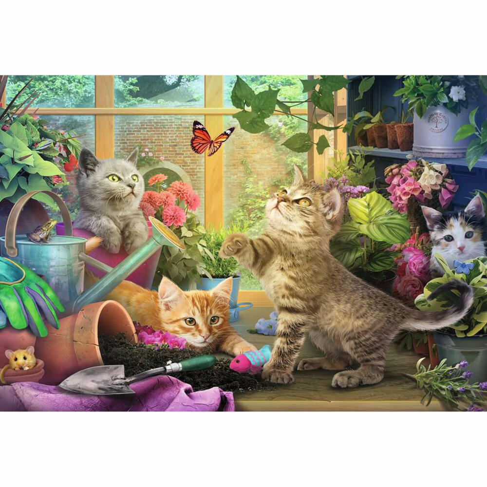 Ravensburger Verspielte Kätzchen, Feel Well & Puzzle, Erwachsenenpuzzle, 200 Teile XL, 12001735