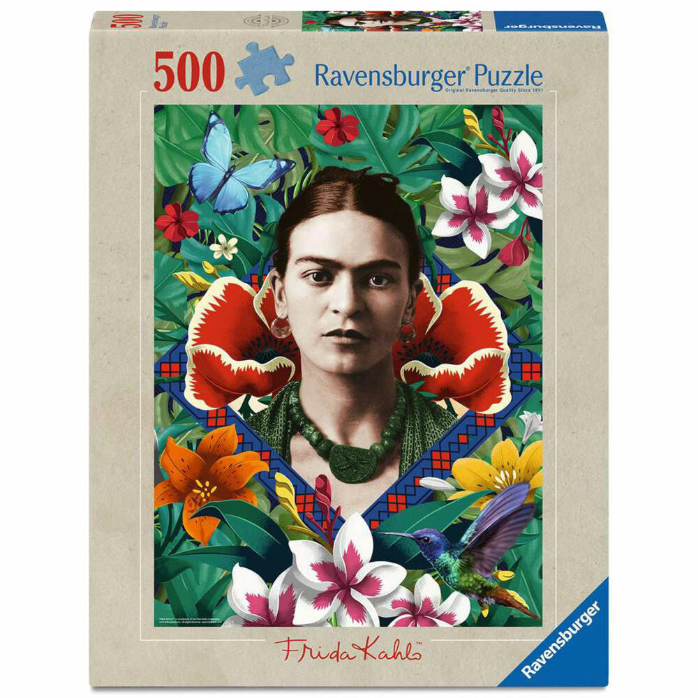 Ravensburger Frida Kahlo, blühende Fantasie, Puzzle, Erwachsenenpuzzle, 500 Teile, 12001736