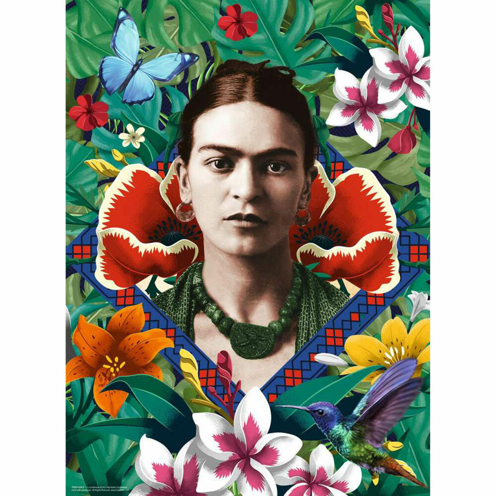 Ravensburger Frida Kahlo, blühende Fantasie, Puzzle, Erwachsenenpuzzle, 500 Teile, 12001736