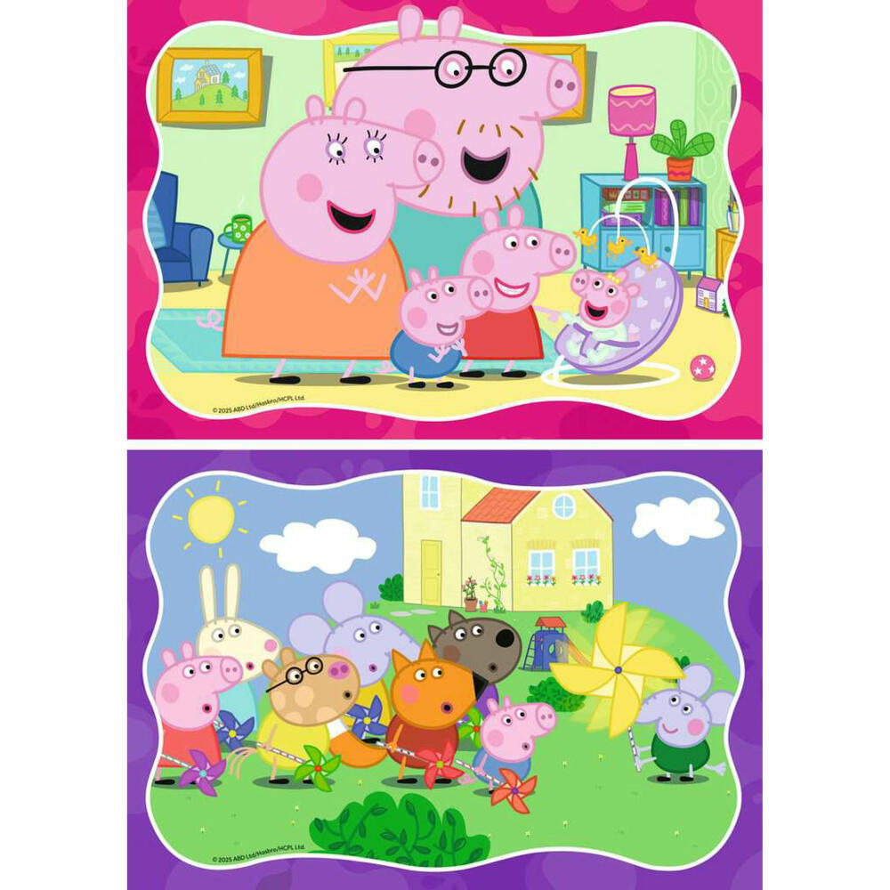 Ravensburger Peppa Wutz Peppa Pig, Puzzle, Kinderpuzzle, 2 x 24 Teile, 12004184