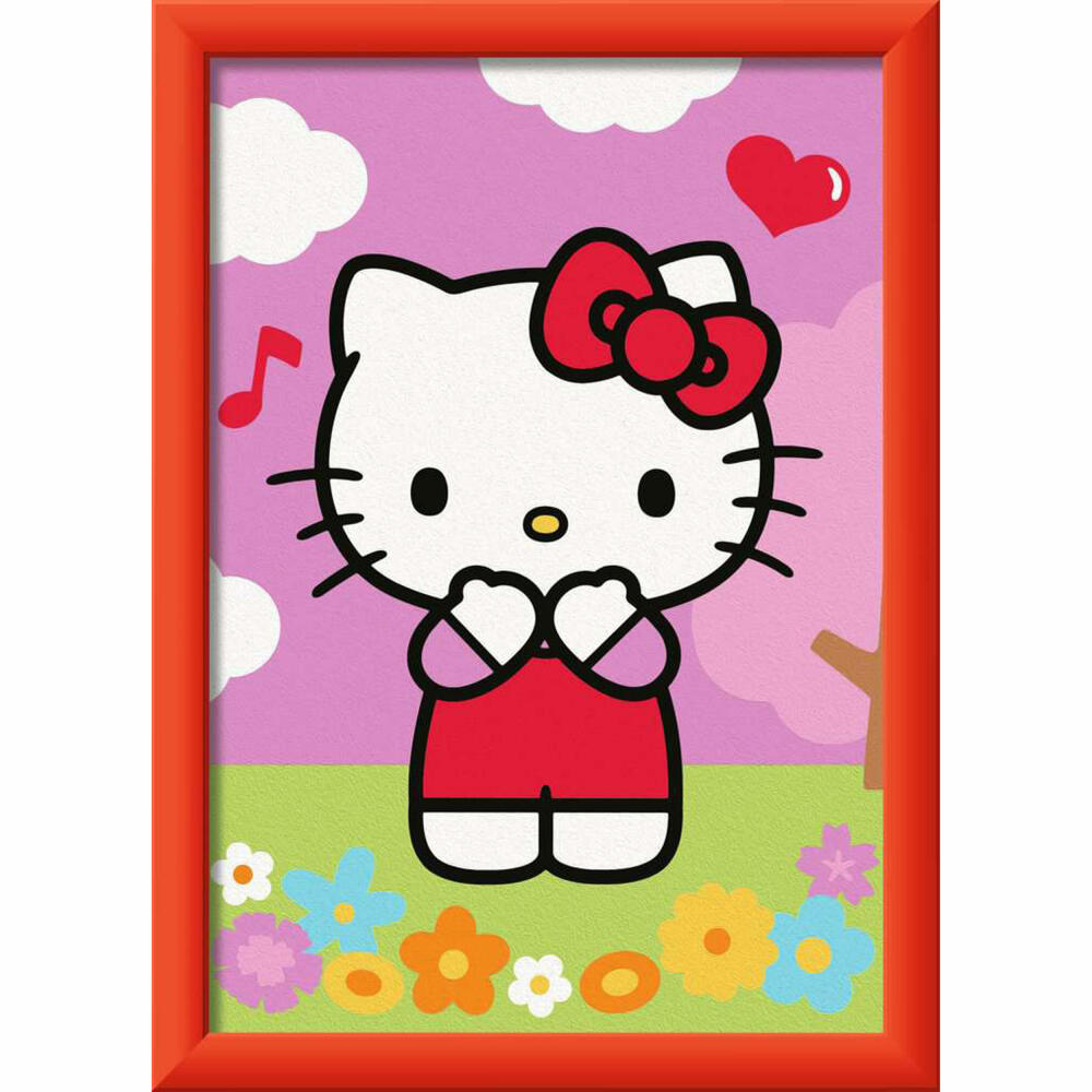 Ravensburger CreArt Fröhliche Hello Kitty, Malen nach Zahlen, Mal-Set, Kinder, ab 7 Jahren, 12023107