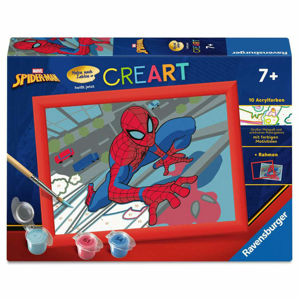 Ravensburger CreArt Der legendäre Spider-Man, Malen nach Zahlen, Mal-Set, Kinder, ab 7 Jahren, 12023109