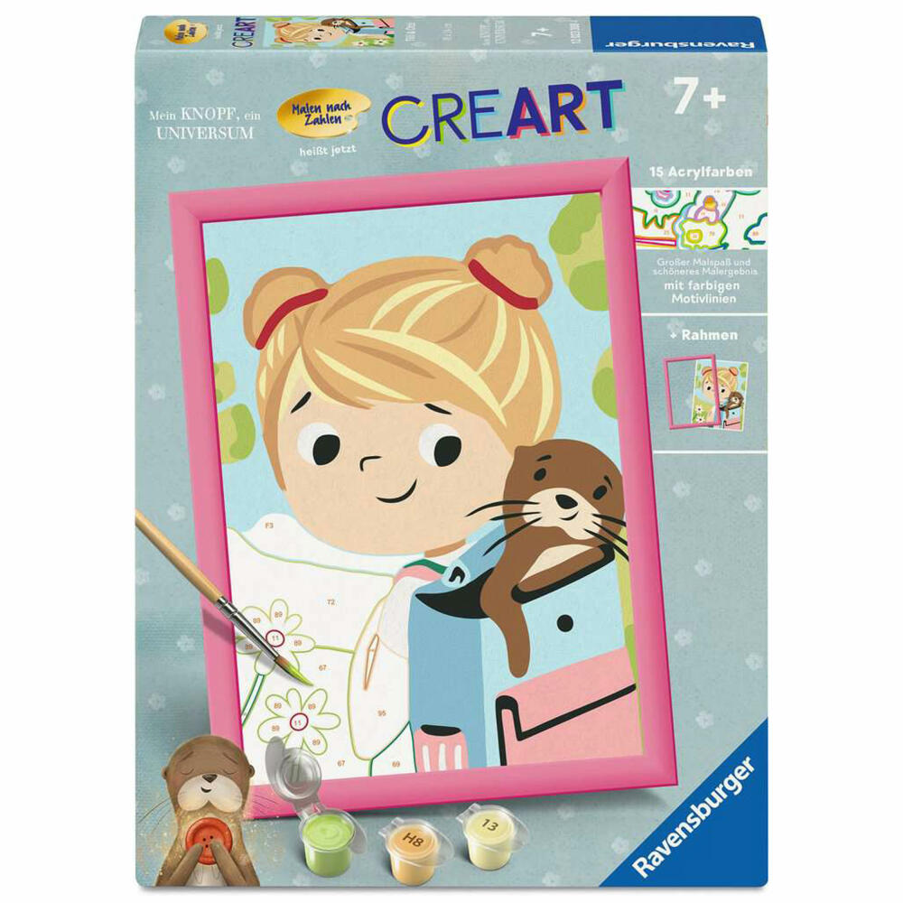 Ravensburger CreArt Tilli & Otti, Malen nach Zahlen, Mal-Set, Kinder, ab 7 Jahren, 12023308