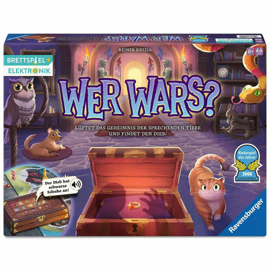 Ravensburger Wer wars?, Brettspiel, Spiel mit Elektronik, Kinderspiel, ab 6 Jahren, 23494