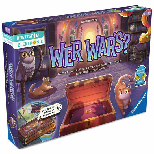 Ravensburger Wer wars?, Brettspiel, Spiel mit Elektronik, Kinderspiel, ab 6 Jahren, 23494