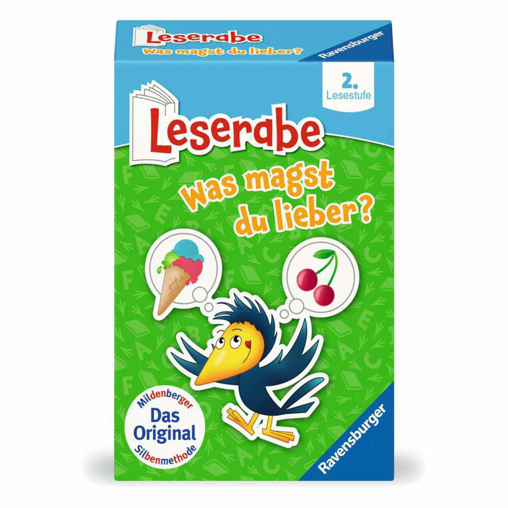 Ravensburger Leserabe: Was magst du lieber?, Entscheidungsspiel, Familienspiel, Kinderspiel, ab 7 Jahren, 23497